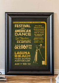 Vintage Festival of American Dance Laguna Beach Poster