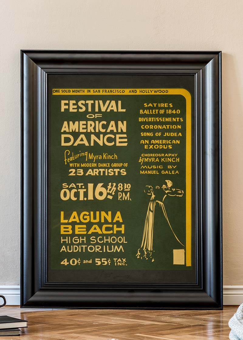 Vintage Festival of American Dance Laguna Beach Poster