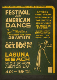 Vintage Festival of American Dance Laguna Beach Poster