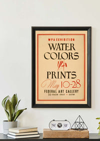 Watercolours and Prints Exhibition Poster Boston