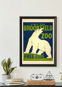 Brookfield Zoo Illinois Polar Bear Poster