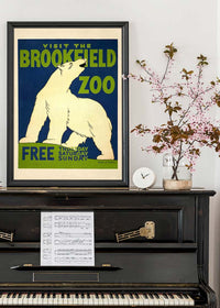 Brookfield Zoo Illinois Polar Bear Poster