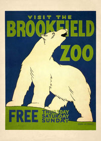 Brookfield Zoo Illinois Polar Bear Poster