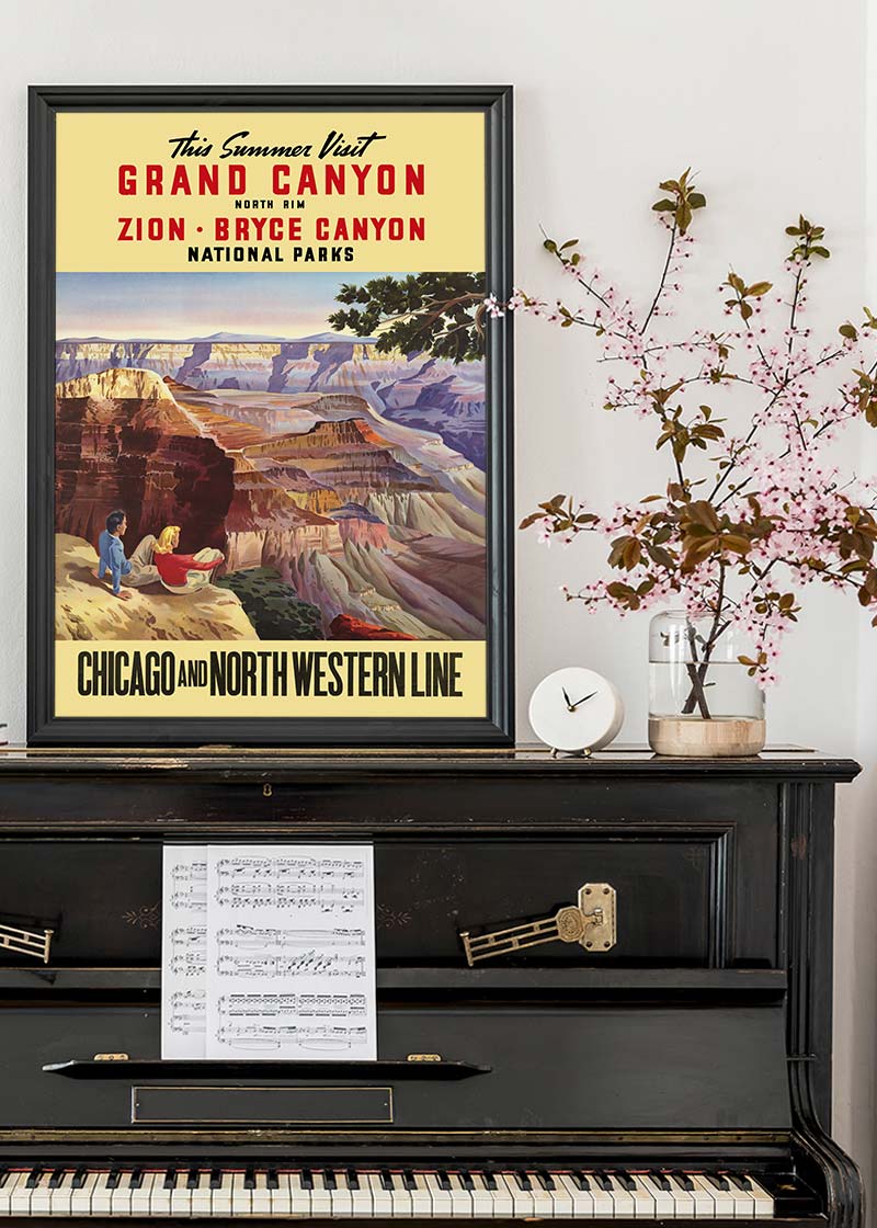 Grand Canyon National Parks Vintage Tourist Chicago Poster