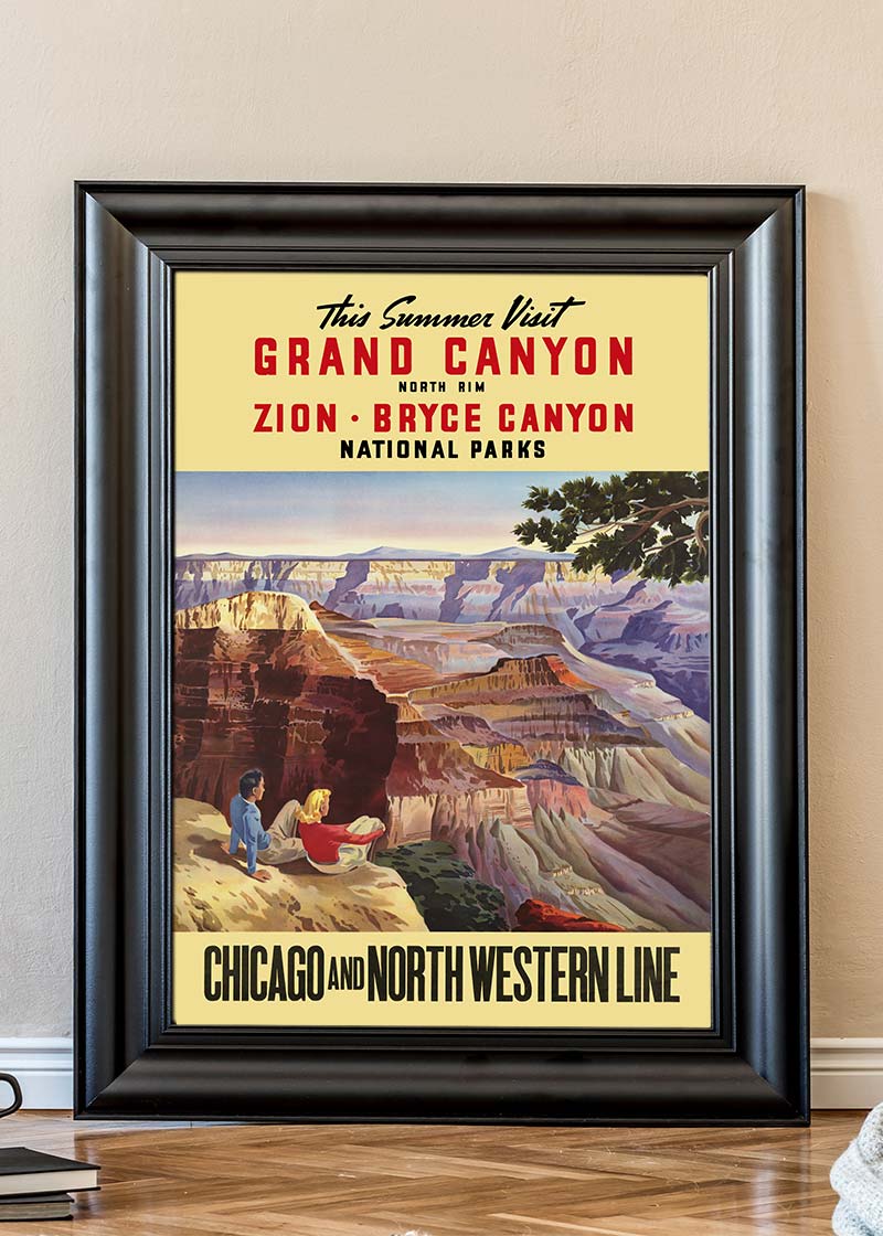 Grand Canyon National Parks Vintage Tourist Chicago Poster