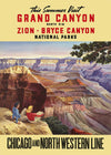 Grand Canyon National Parks Vintage Tourist Chicago Poster