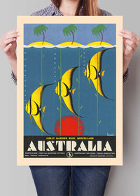 Great Barrier Reef Queensland Australia Fish Tourist Poster