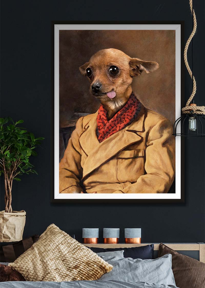 Chihuahua Tongue Portrait Print