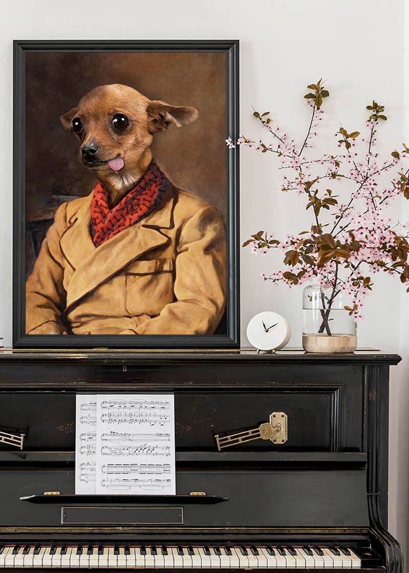 Chihuahua Tongue Portrait Print