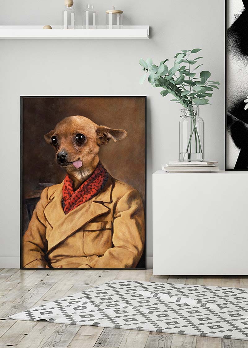 Chihuahua Tongue Portrait Print