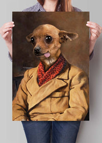 Chihuahua Tongue Portrait Print
