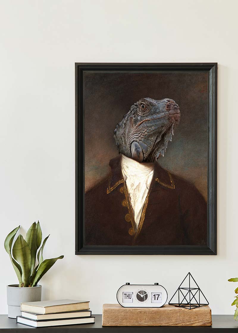 Iguana Portrait Print