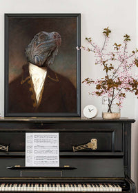 Iguana Portrait Print