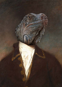 Iguana Portrait Print