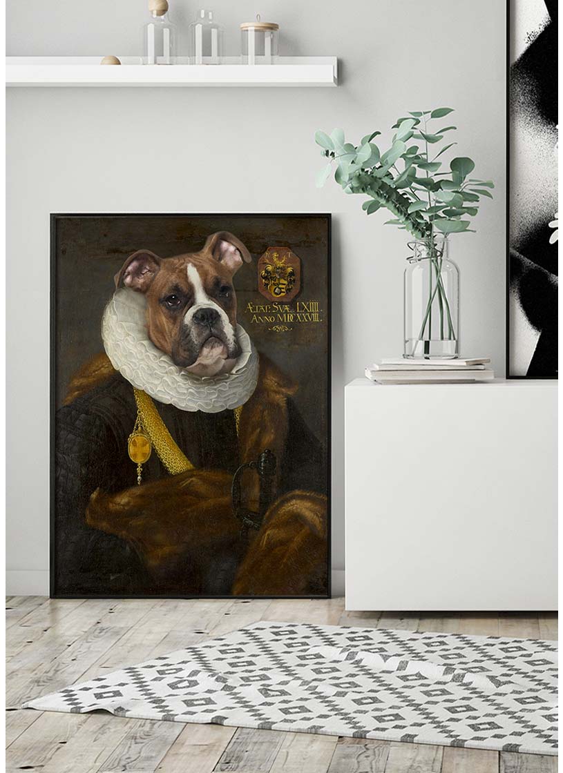 Boxer Dog Gentleman Portrait Print