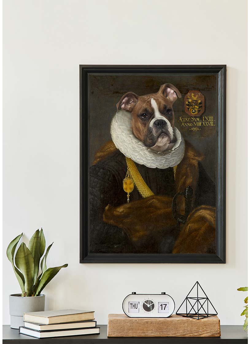 Boxer Dog Gentleman Portrait Print