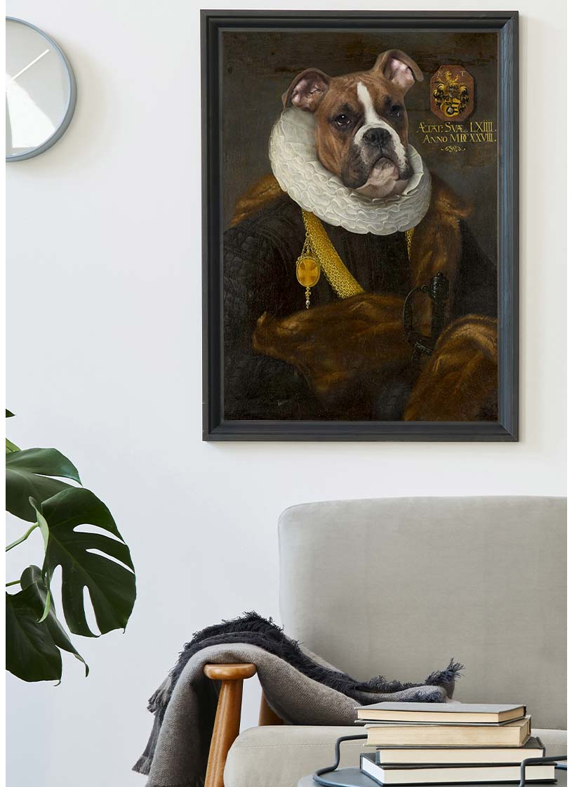 Boxer Dog Gentleman Portrait Print