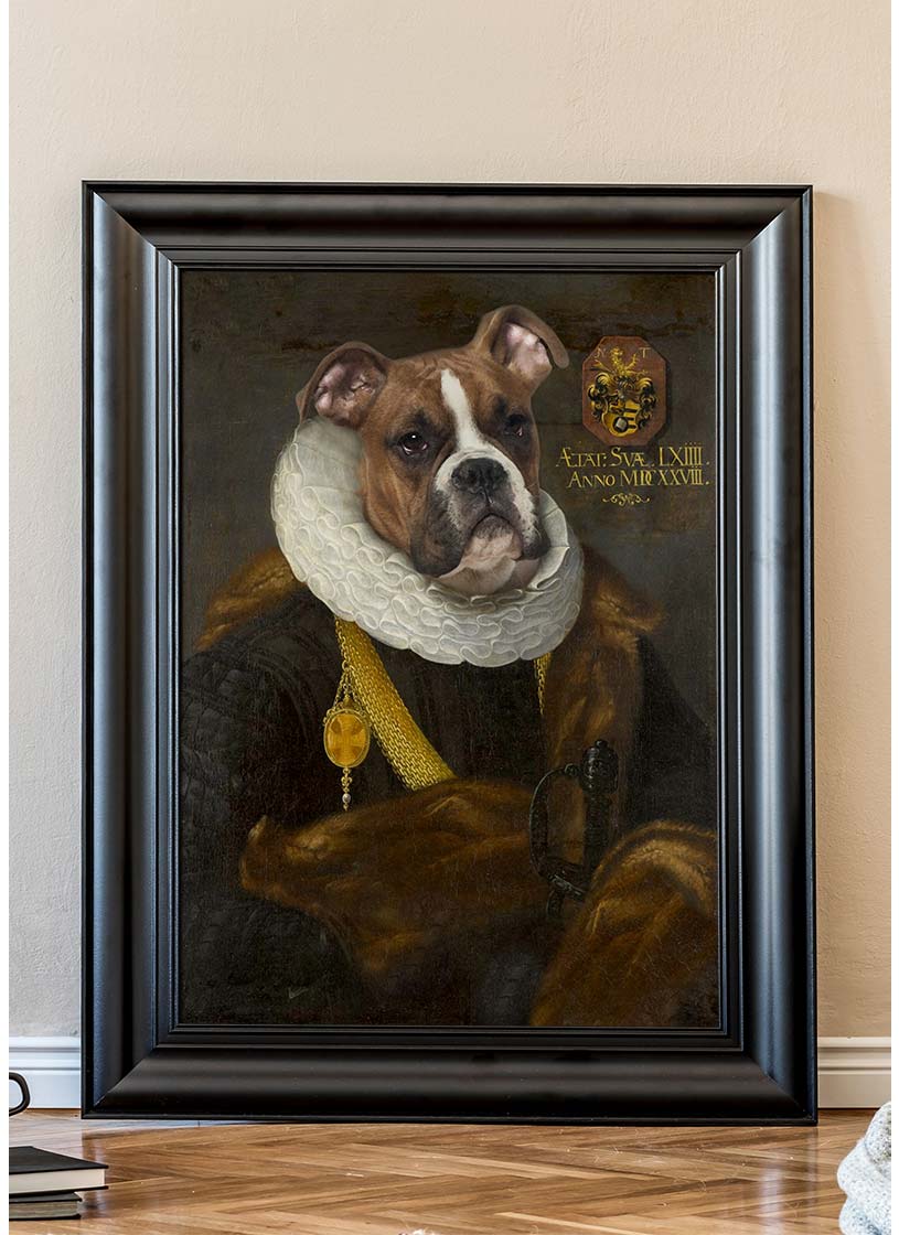 Boxer Dog Gentleman Portrait Print