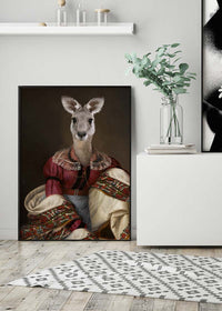 Kangaroo Lady Portrait Print