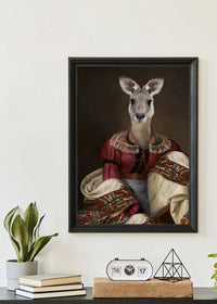 Kangaroo Lady Portrait Print