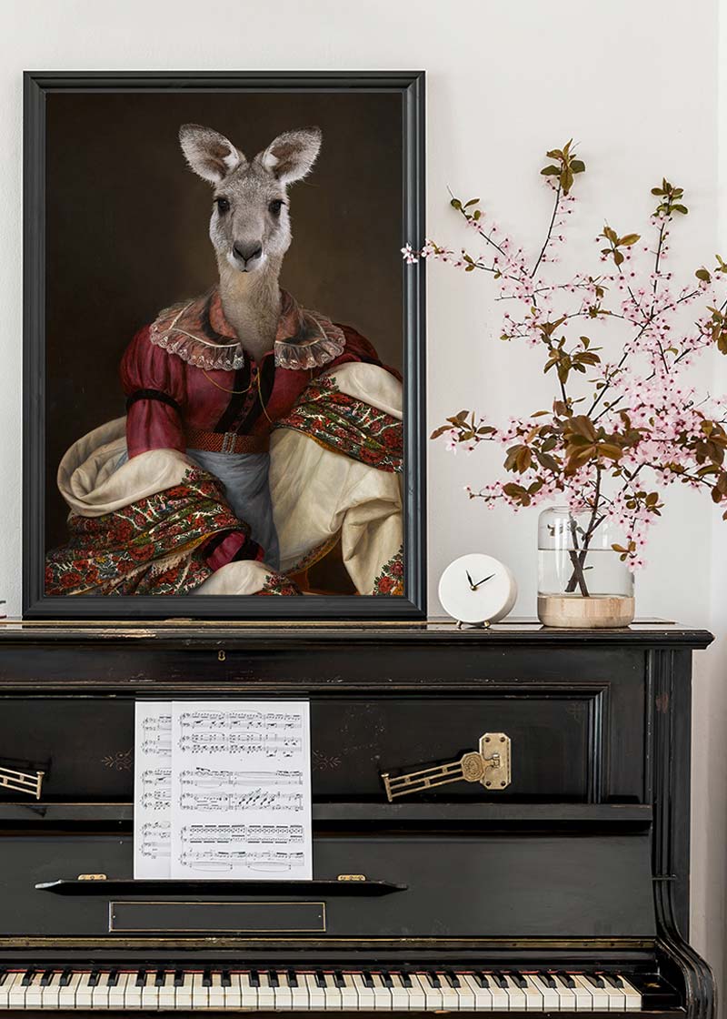 Kangaroo Lady Portrait Print