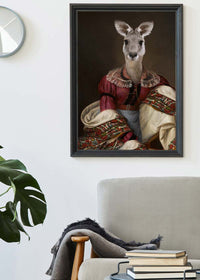 Kangaroo Lady Portrait Print