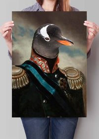 Penguin Military Portrait Print