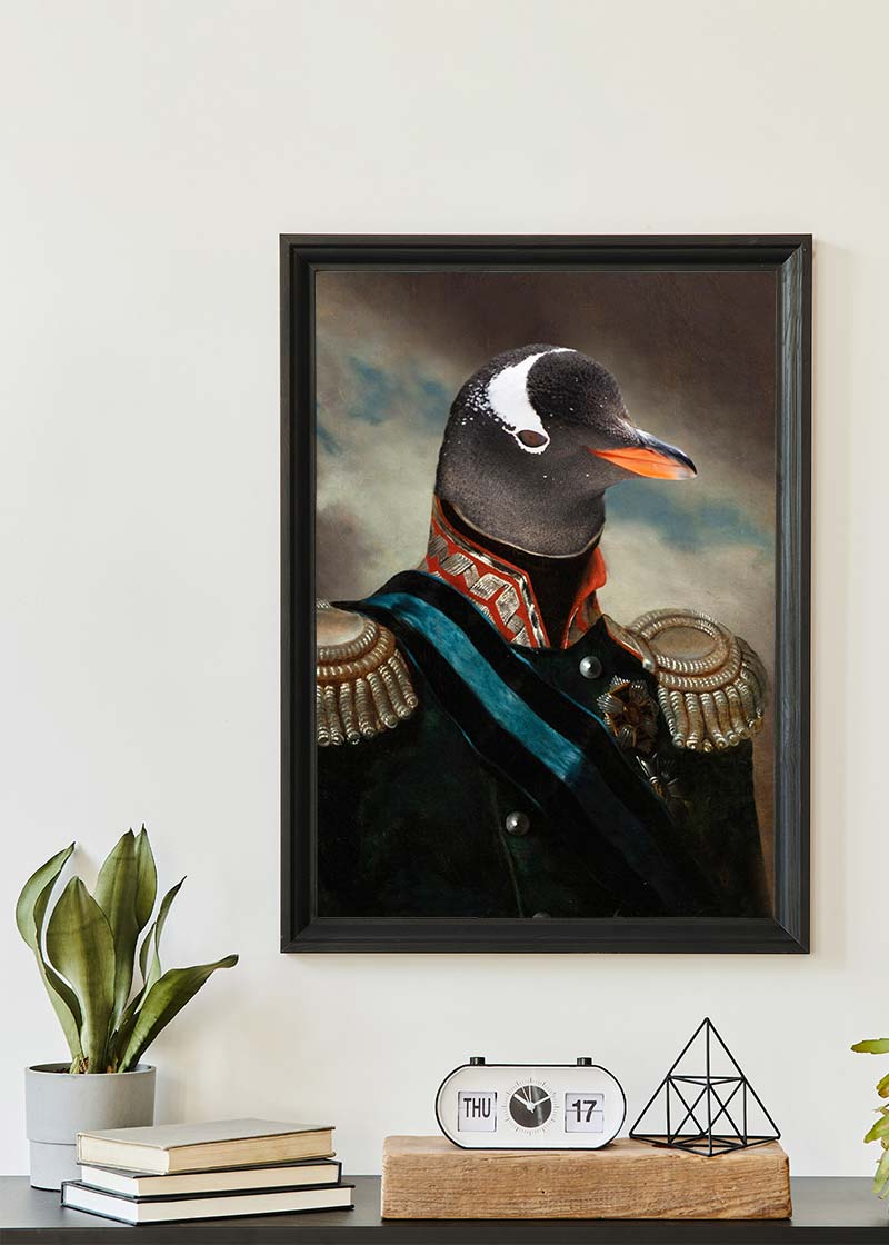 Penguin Military Portrait Print