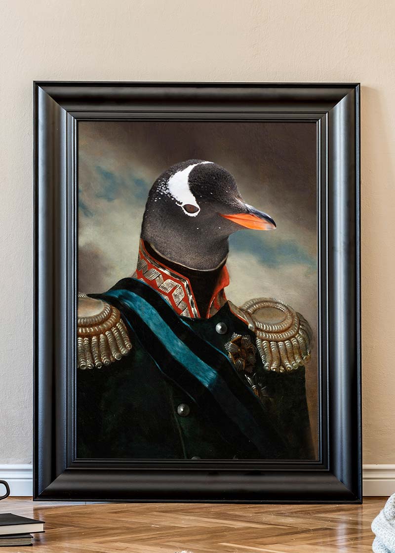 Penguin Military Portrait Print