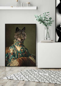 Wolf Lady Portrait Print