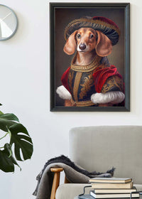 Dachshund Sausage Dog Animal Head Portrait Print