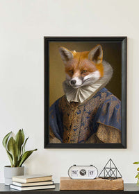 Fox Victorian Animal Head Portrait Print