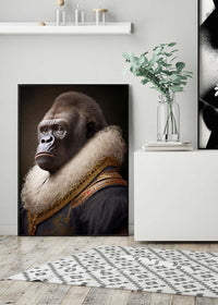 Gorilla Animal Head Portrait Print