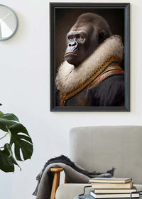 Gorilla Animal Head Portrait Print