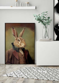 Hare Animal Head Portrait Print