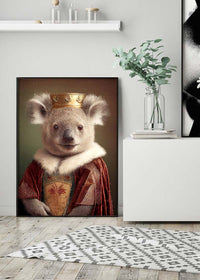 Koala Bear Animal Head Portrait Print