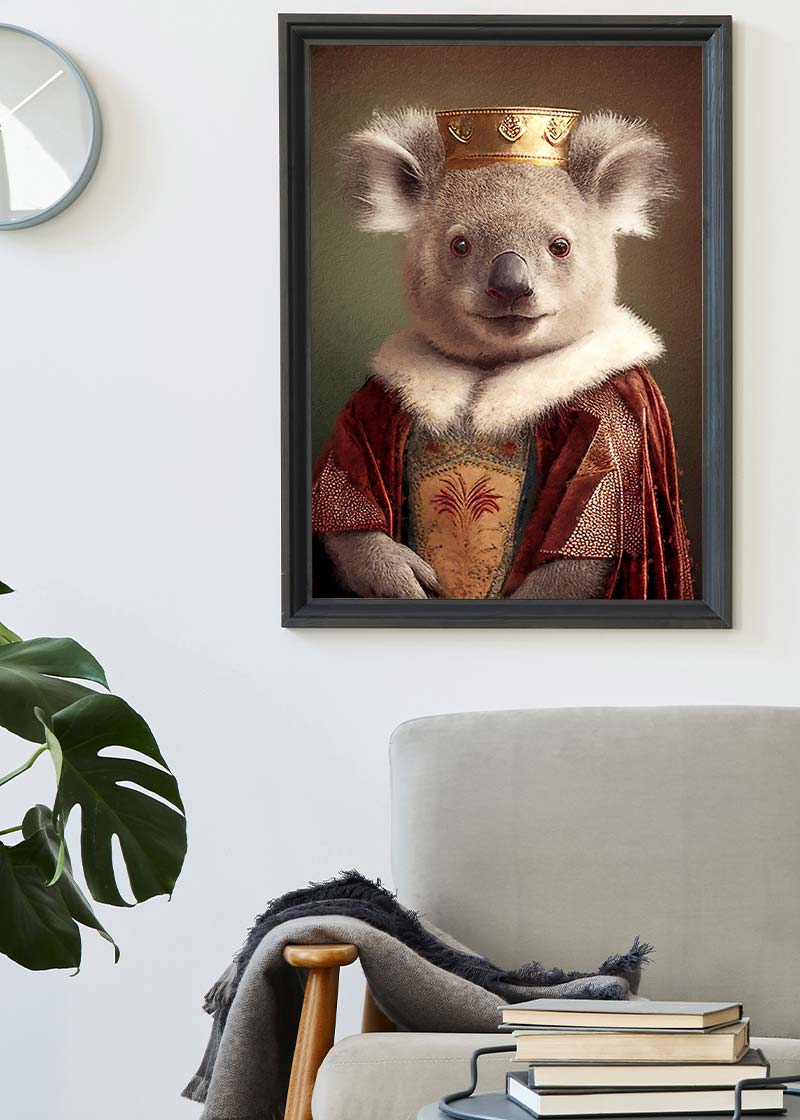 Koala Bear Animal Head Portrait Print