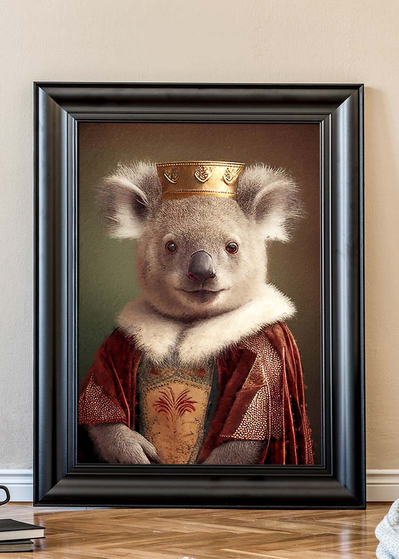 Koala Bear Animal Head Portrait Print