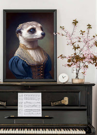 Meerkat Animal Head Portrait Print