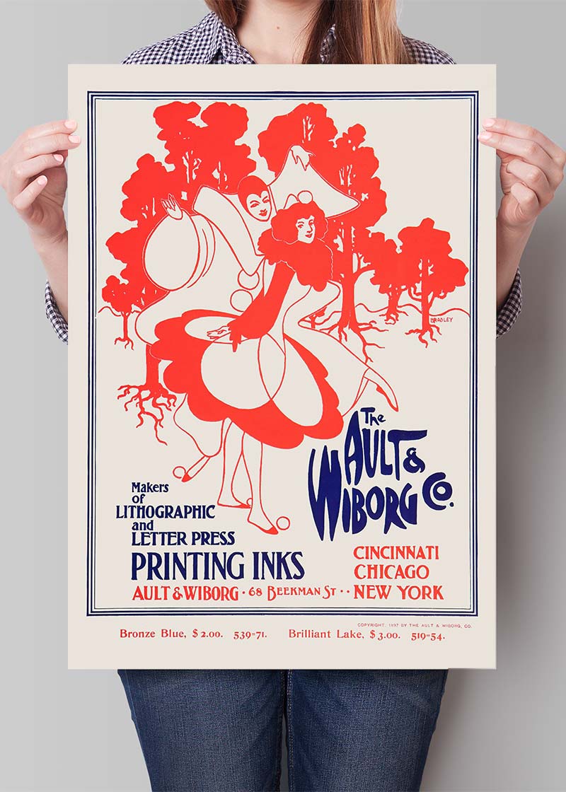 Ault and Wiborg Company printing inks poster