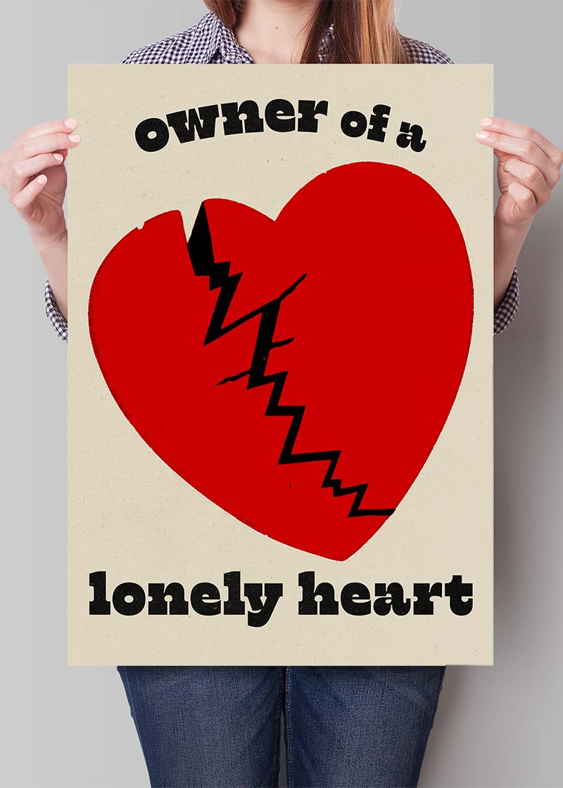 Owner Of a Lonely Heart Lyrics Poster