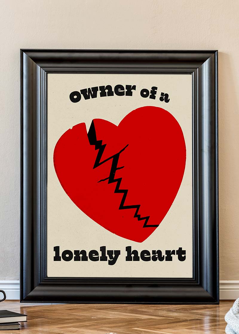 Owner Of a Lonely Heart Lyrics Poster
