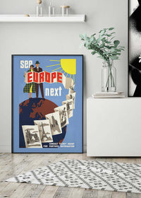See Europe Vintage Travel Poster