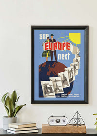 See Europe Vintage Travel Poster