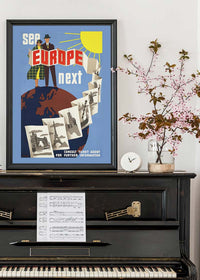 See Europe Vintage Travel Poster