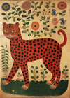 Folk Art Style Leopard Print