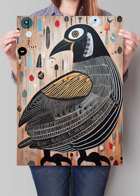 Folk Art Style Bird Print