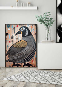 Folk Art Style Bird Print