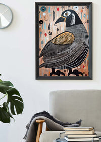 Folk Art Style Bird Print