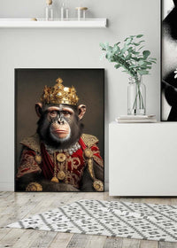 Chimpanzee Animal Portrait Print